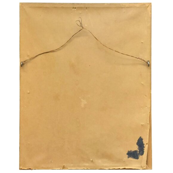 Vintage Feather Art Bird Painting in Ornate Gold Frame 7 5/8 x 9 5/8 Handcrafted - Picture 4 of 4